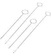 2 Pcs Metal Loop Turner Hook, Big Silver Size Metal Sewing Loop Turner Hook for Turning Fabric Tu...