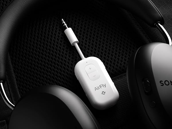 AirFly Pro 2 in between headphones