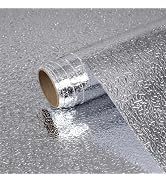 BESWEE Kitchen Backsplash Wallpaper for Appliances Oil Proof Aluminum Foil Contact Paper 15.7''x8...