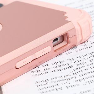 IDweel 3 in 1 Shockproof Slim Hybrid Heavy Duty Protection Hard PC Cover Rose Gold
