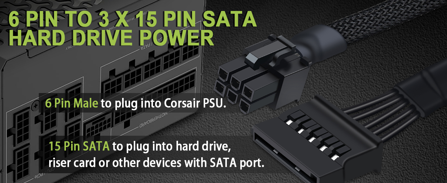 SATA Power Cable for Corsair PSUs