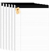 6Packs Legal Pads 8.5 x 11 Inch, 50Sheets/Pack, College Ruled & Perforated White Writing Pads, Pa...