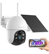 TMEZON Security Cameras Outdoor Wireless, 4MP Solar Security Cameras Outdoor, Solar Panel Powered...