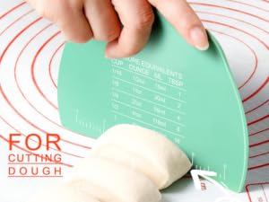 Dough Scraper Dough Cutter Plastic bench pasty scraper Cutter Multipurpose Cake smoother with scale