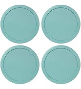 Replacement Lid for Pyrex 5" Storage Plastic Cover 2 Cup Bowl 7200-PC Turqoise (4-Pack)