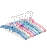 Whitmor Satin Pastel-Set of 8 Padded Hanger, 8 Count, 1.50 x 15.63 x 7.0 inches