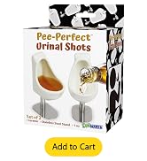 Funwares Pee Perfect Urinal Gag Gifts for Men Funny Shot Glasses Ceramic Shot Glass Durable & Hum...