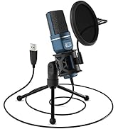 USB Microphone, TONOR Computer Cardioid Condenser PC Gaming Mic with Tripod Stand & Pop Filter fo...