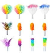 ORSDA 12Pcs Interchangeable Attachments Cat Feather Toys Replaceable Feathers and Fluffy Toy Acce...