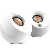 Creative Pebble, 2.0 USB Desktop Stereo Speakers for PC/Laptop, White | USB-Powered, 2.0 Speaker,...