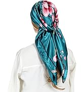 RIIQIICHY Head Scarf for Women Like Silk Satin Scarf for Hair Wrapping at Night Bandana Square Sc...