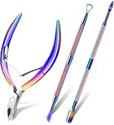 Cuticle Trimmer with Cuticle Pusher, Cuticle Remover Cuticle Scissors Manicure Tools, Professiona...