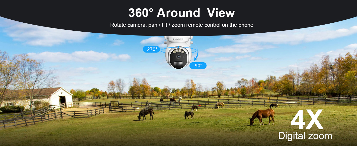 360 camera shows around view with remote mobile control