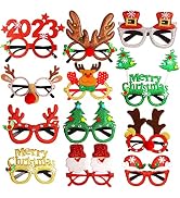 CCINEE Christmas Glasses Frames for Happy New Year Celebration, Holiday Costume Eyewear Supplies ...