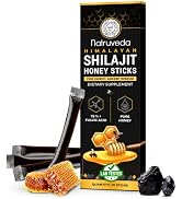 Natruveda, Himalayan Shilajit Honey Sticks for Men & Women - 75%+ Fulvic Acid & Trace Minerals - ...