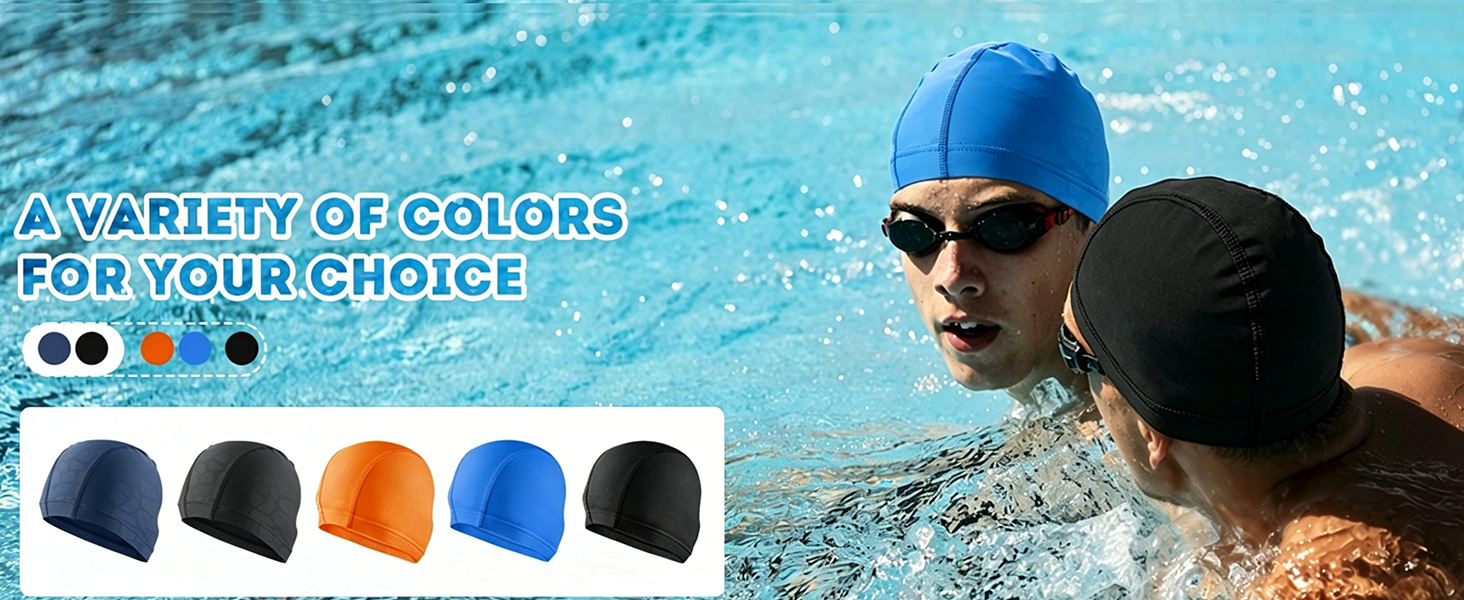 Lycra Swimming Cap with variety colors