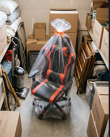 Use thick clear plastic bag liner for storage of bassinet, stroller, lawn.
