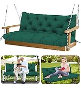 GZXAGZJ Outdoor Swing Cushions 60 inch Waterproof Porch Swing Cushions 2-3 Seater Replacement wit...