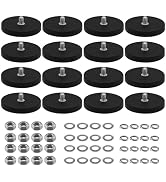 Rubber Coated Neodymium Magnets, Anti Scratch Rubber Coated Magnet with M5 Male Threaded Stud&Nut...