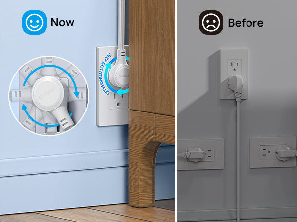Rotating Flat Plug Power Strip