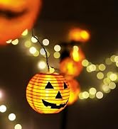 Halloween Decorations Lights Halloween Pumpkin Lantern String Lights, 10 Pack Jack O Lanterns Pum...