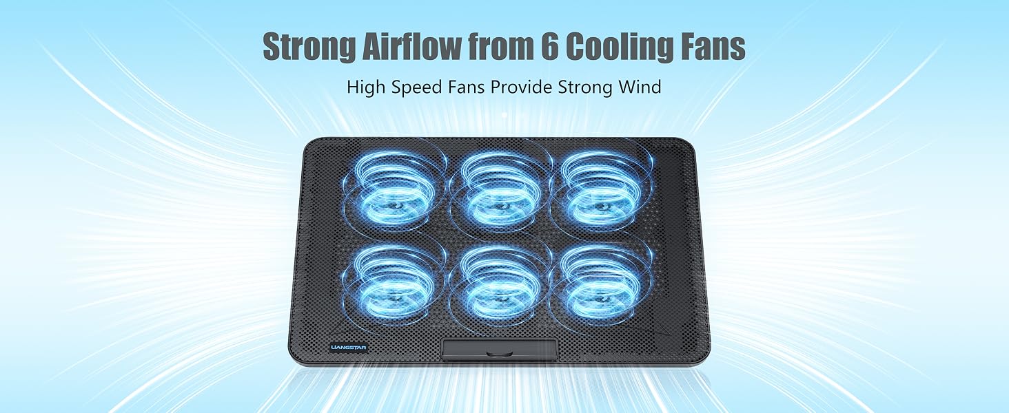 Strony Airflow from 6 Cooling Fans