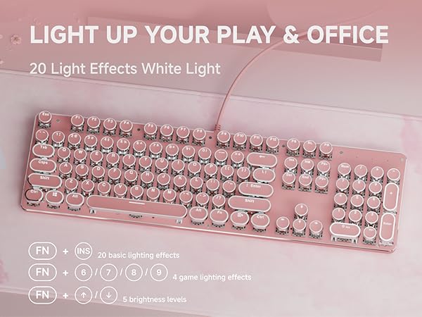 20 backlit white light