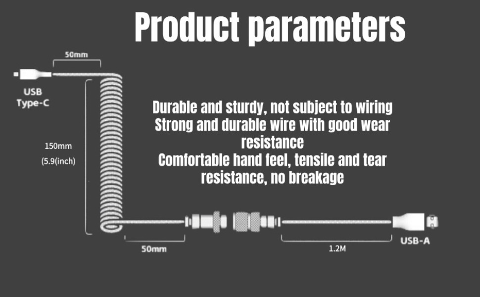 Coiled Keyboard Cable