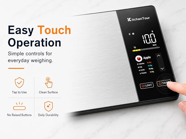 scale with east touch button
