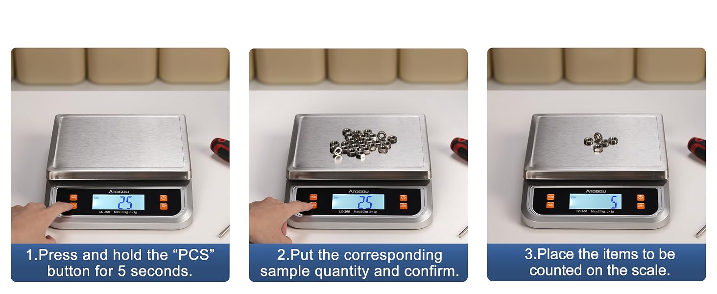 ATOGOU 66lb/30kg Commercial Large Digital Kitchen Scale