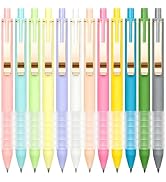 Drawdart Cute Gel Pens, 0.7mm Black Ink, Smooth Writing, Soft Grip, 12 Pack | Retractable Pens wi...