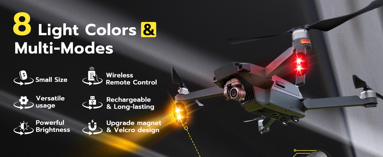 8 Light Colors & Multi-Modes