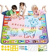 KIZZYEA Toys for 2 3 4 5 Years Old Boys Girls, Water Doodle Mat for Kids, Large Coloring Painting...