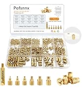430+7Pcs M2 M2.5 M3 M4 M5 M6 High Quality Brass Threaded Inserts, Metric Brass Knurled Nuts Assor...