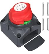 Joinfworld Battery Disconnect Switch 12V-48V Waterproof Marine Battery Cut Off Switch Master for ...