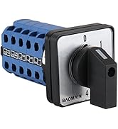 Baomain Mounting Rotary Select Cam Changeover Switch SZW26-20/0-4.5 5 Position 20 Poles AC 660V 2...