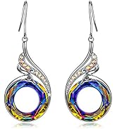 Kate Lynn "Rise From the Ashes" Phoenix Earrings, Sterling Silver Dangle Earrings with Crystals f...