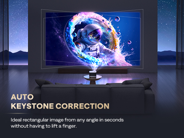 Projector keystone correction