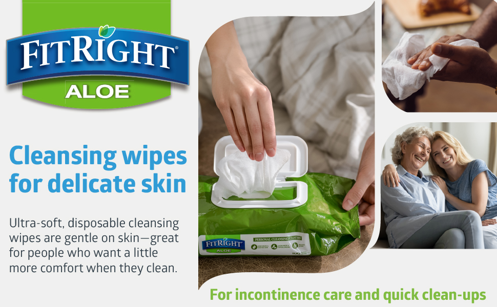 FitRight Aloe Wipes - Scented