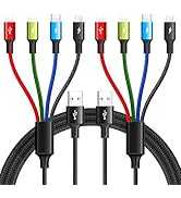 Multi Charging Cable 3.5A Multiple Charger Cable Braided 4 in 1 Multi USB Cable Fast Charging Cor...