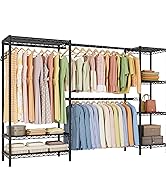 Golpart Expandable Heavy Duty Garment Rack Clothes Rack,Large Metal Closet Organizer System Stora...