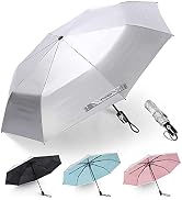 Prospo UPF 50+ UV Block Sun Protection Umbrella Large Compact Folding Travel Umbrella 46 Inch Aut...