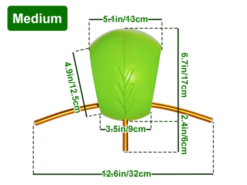 Green golf training ball size