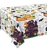 OHOME Halloween Decorations - Paper Coloring Tablecloth | Halloween Backdrop for Indoor Outdoor O...