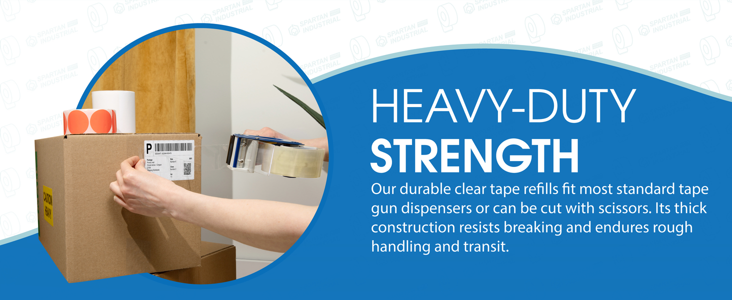 Heavy-Duty Strength: Our packing tape refills fit most tape guns and resists breaking during transit