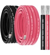 4 Gauge Marine Wire 4 AWG Marine Grade Wire Include 4 Gauge 20FT Red & 20FT Black,4 AWG Tinned Co...
