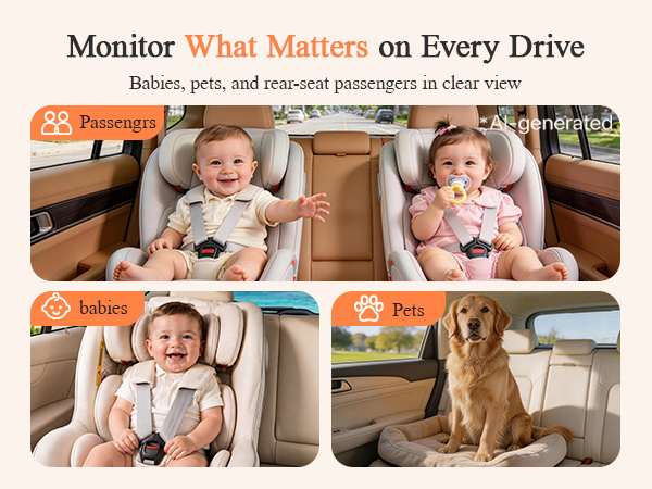 Baby Car Camera with Video Recording & Playback