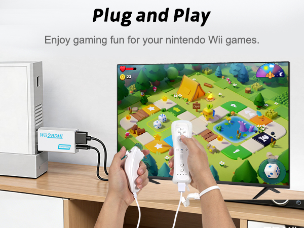 Wii to HDMI Adapter with 5FT HDMI Cable