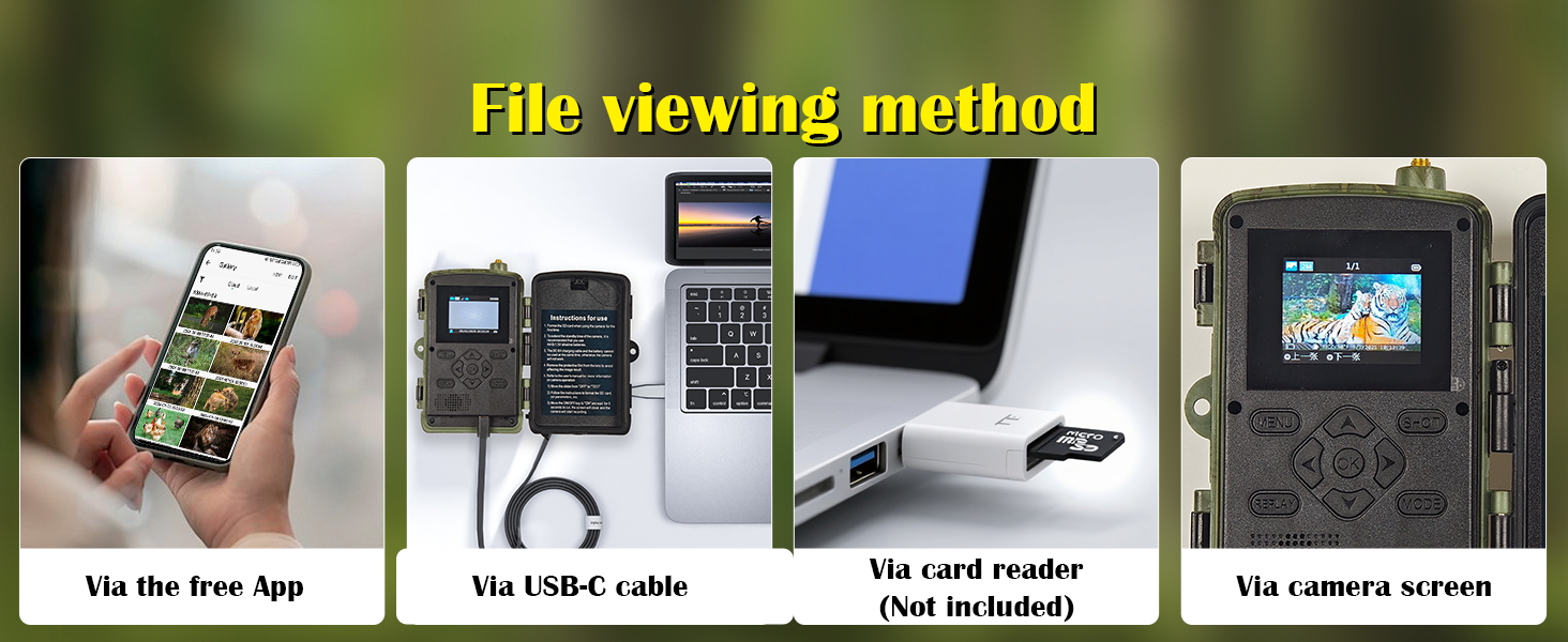 trail cameras File viewing method