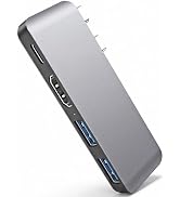 USB-C Hub for MacBook Neo/Pro/Air, MacBook Dock with 4k60Hz,1Type c 2USB3.0 | Cable-free dual Typ...
